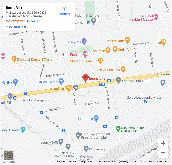Buena Vita Standort Google Maps